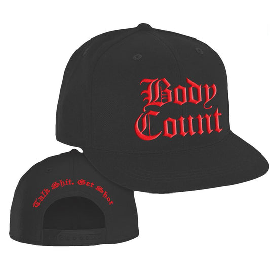 Body Count "Talk Shit" Snapback Hat Embroidered in Red