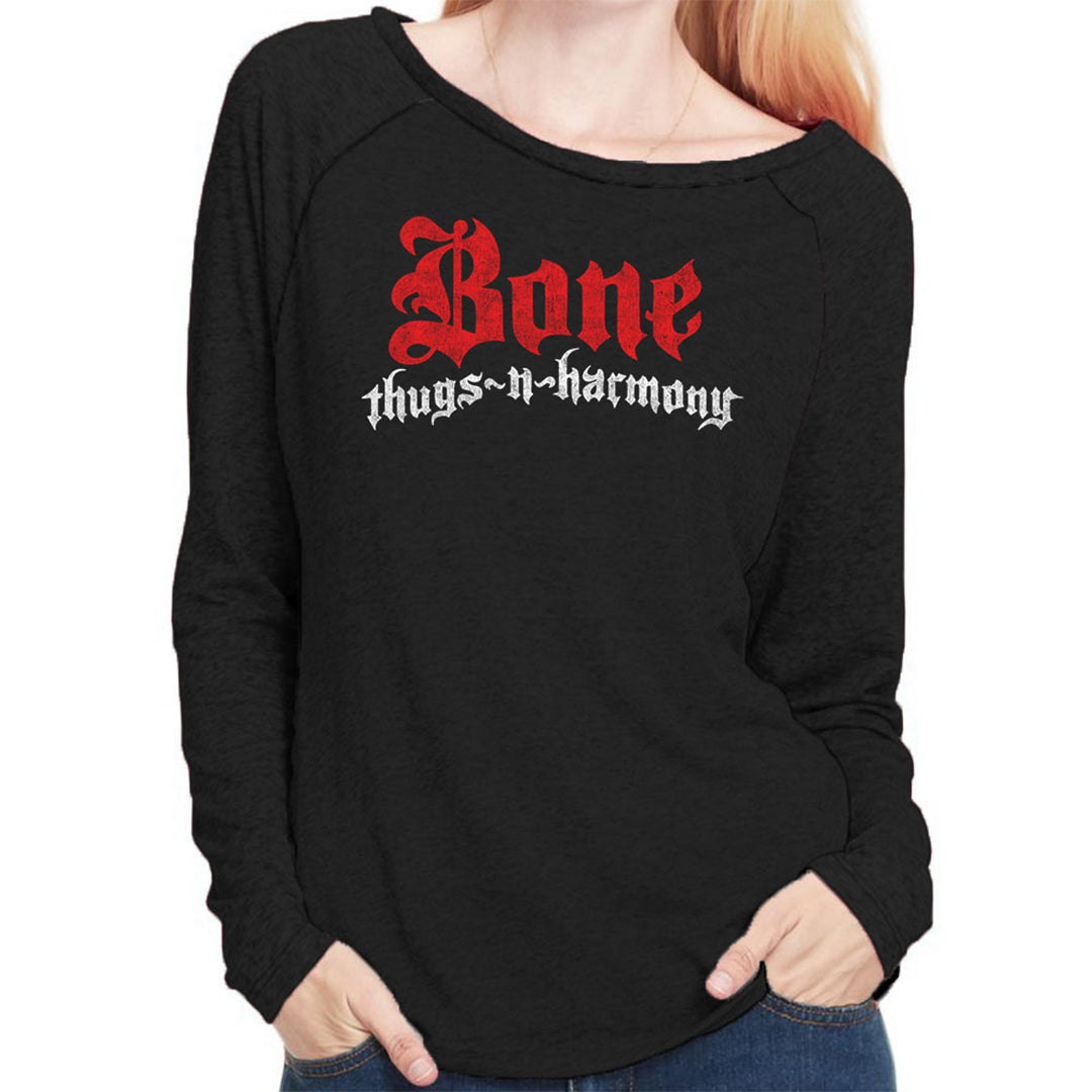Bone Thugs N Harmony "Classic Logo" Women's Long Sleeve Scoop Neck Sweatshirt