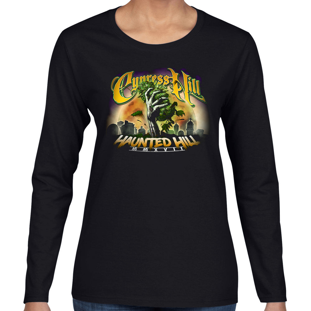 Cypress Hill "Haunted Hill" Women's Long Sleeve Tour T-Shirt
