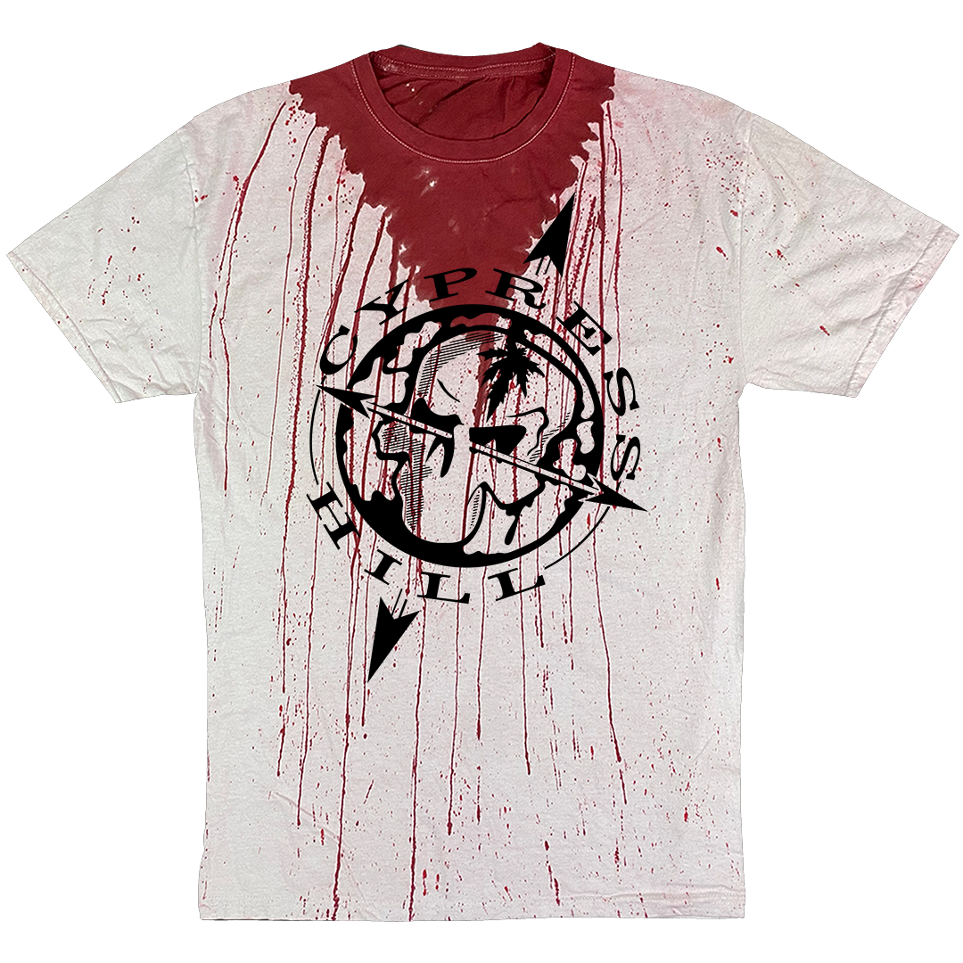 Cypress Hill “Skull N Compass” LIMITED EDITION Red Splatter T-Shirt