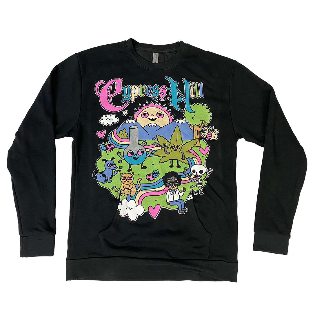 Cypress Hill "Happy Time by Sean Solomon" Crewneck Pocket Sweatshirt