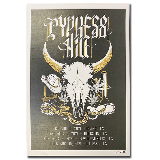 Cypress Hill LIMITED EDITION "Texas Tour Aug 6-10, 2021" Poster
