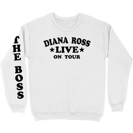 Diana Ross "Live On Tour" Crewneck Sweatshirt in White