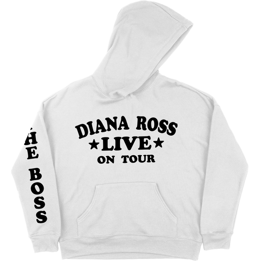 Diana Ross "Live On Tour" Pullover Hoodie in White