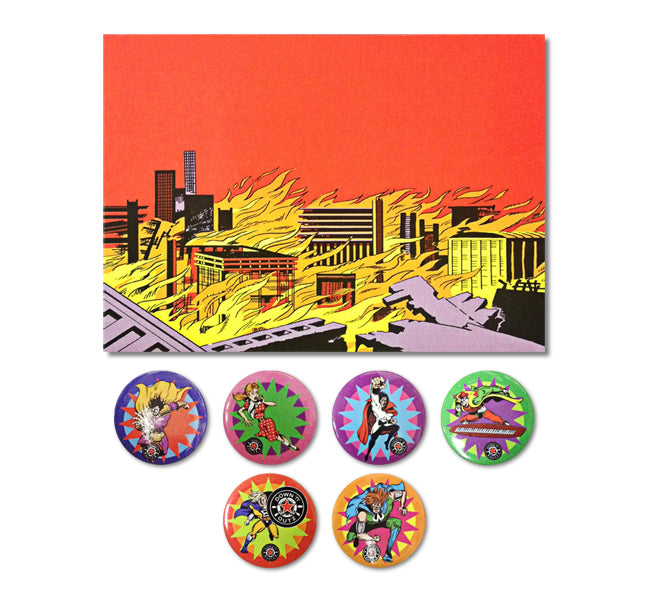 Down N’ Outz Button Pack With Postcard