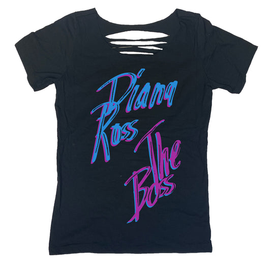 Diana Ross "The Boss" Design Women's Slit Back T-Shirt