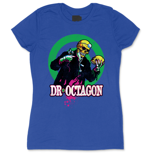 Dr Octagon "Skull" Women's T-Shirt in Blue