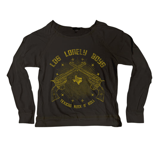 Los Lonely Boys “Texican Rock'n'Roll” Women's Long Sleeve Black Scoop Neck T-Shirt