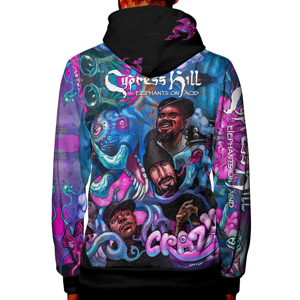 Cypress Hill "CRAZY" Premium All Over Print Zipper Hoodie