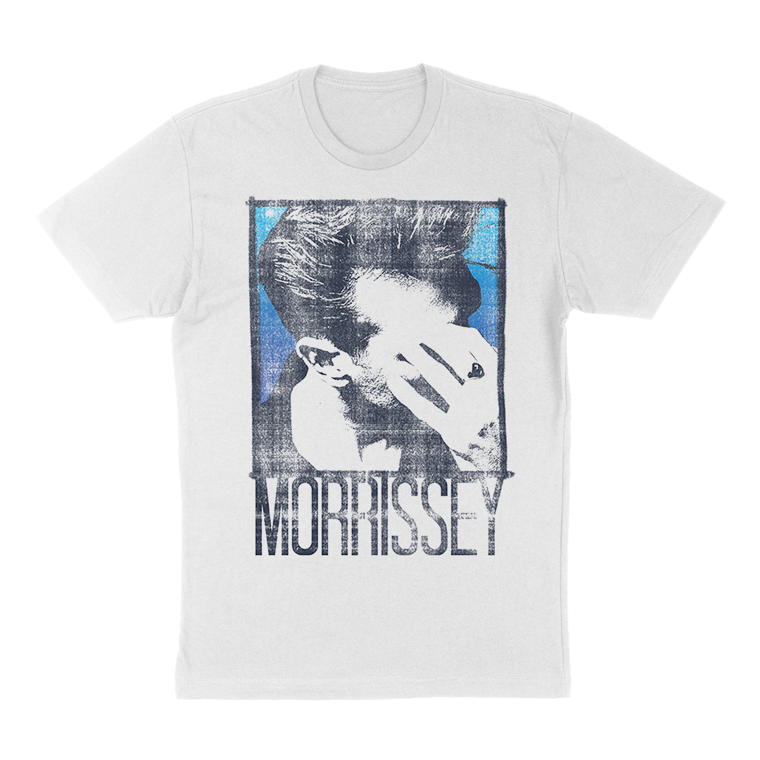 Morrissey "Blue Moz" T-Shirt in White
