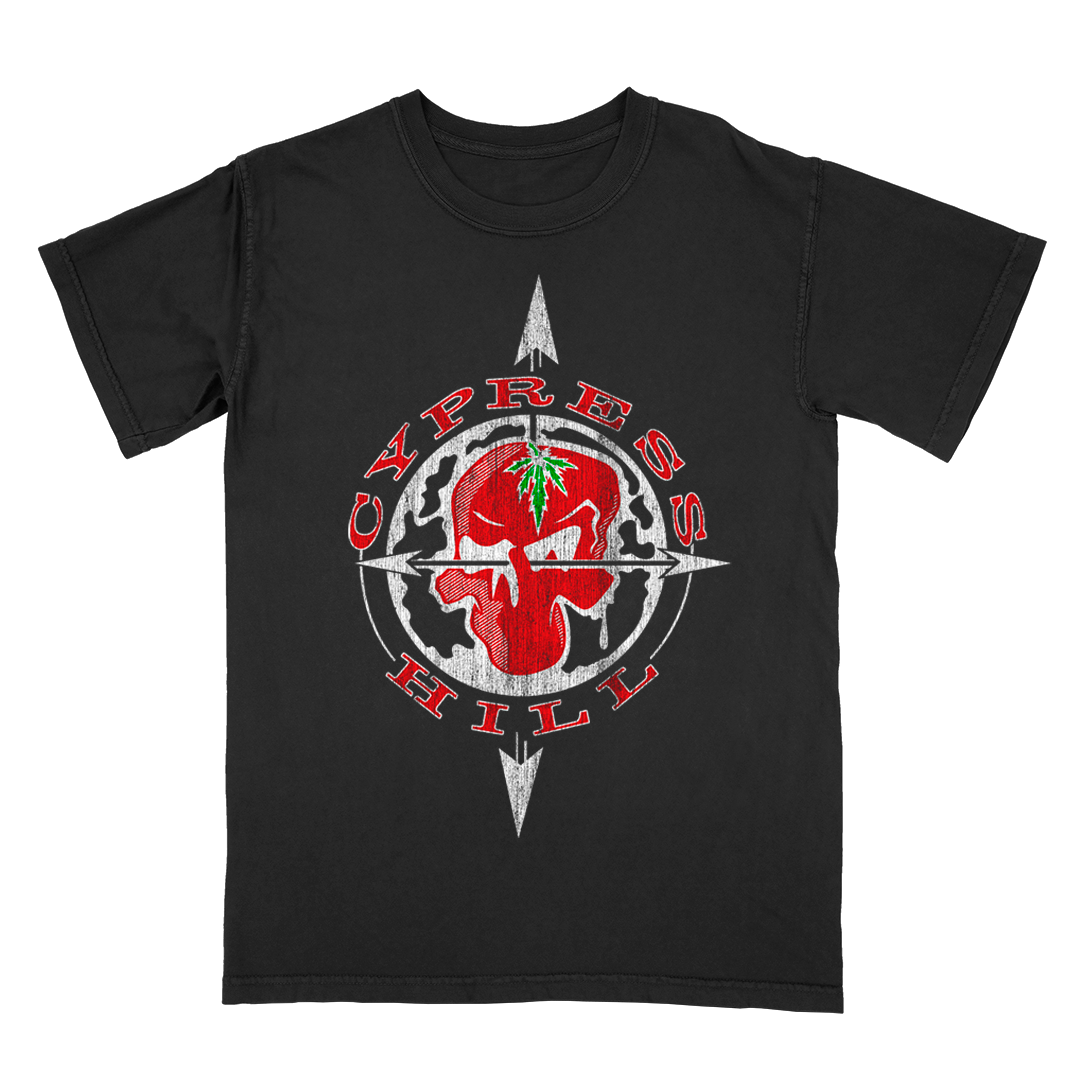 Cypress Hill "OG Skull and Compass" Black T-Shirt