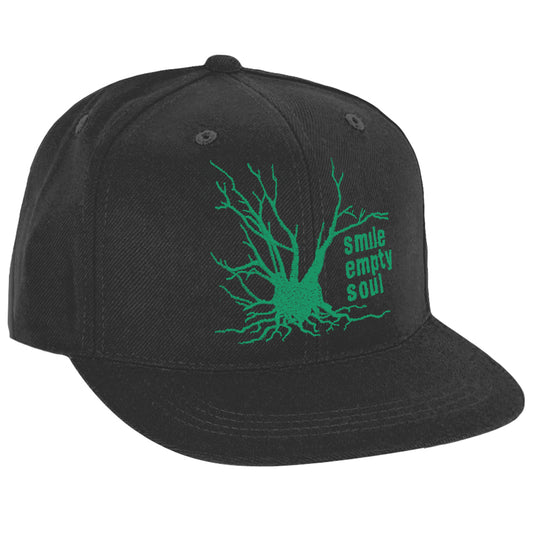 Smile Empty Soul "Tree Logo" In Green Snapback Hat