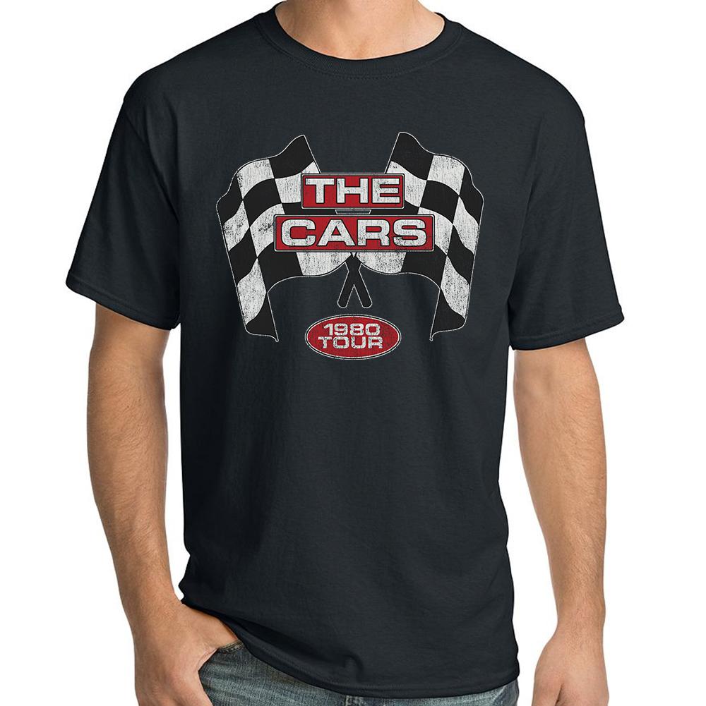 The Cars "1980 Tour" T-Shirt with cars logo and racing flags